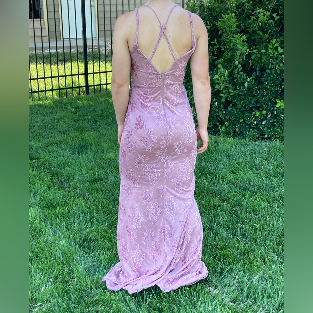 Blush Pink Vintage Style Floral Lace Prom Dress, Size small, Windsor - Picture 12 of 16